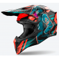Κράνος μηχανής AIROH WRAAAP CYBER ORANGE/BLUE thumb